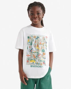Kids Beaver Canoe Snakes And Ladders T-Shirt
