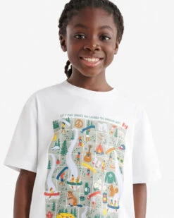 Kids Beaver Canoe Snakes And Ladders T-Shirt -Roots Clothing 29020804 010 c