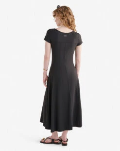 Renew Knit Short Sleeve Midi Dress -Roots Clothing 38130461 001 d