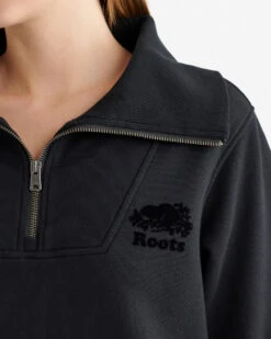 Organic Cooper Half Zip Dress -Roots Clothing 38130476 001 e