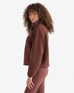 Alta Shearling Fleece Half Zip -Roots Clothing 38140241 26F c