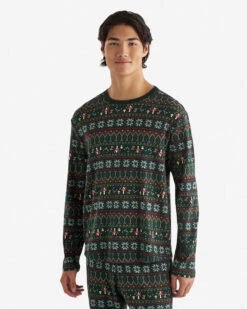 Mens Holiday Pajama Top