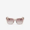 Womens Plastic Oval Crystal Colour Sunglasses