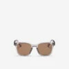 Womens Plastic Modified Square Crystal Sunglasses