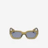 Womens Plastic Slim Cat-Eye Frosted Sunglasses