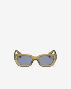 Womens Plastic Slim Cat-Eye Frosted Sunglasses
