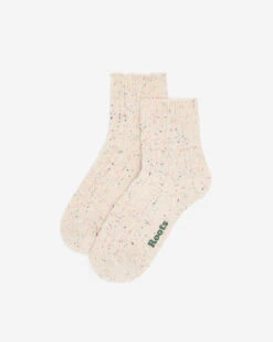 Womens Cotton Cable Ankle Sock