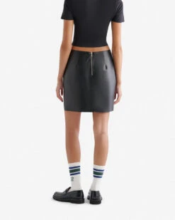 Short Leather Skirt -Roots Clothing 49040001 001 d