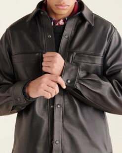 Encore Leather Shirt -Roots Clothing 55010028 001 e